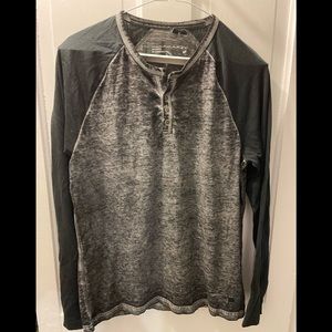 William Rast long sleeve henley shirt